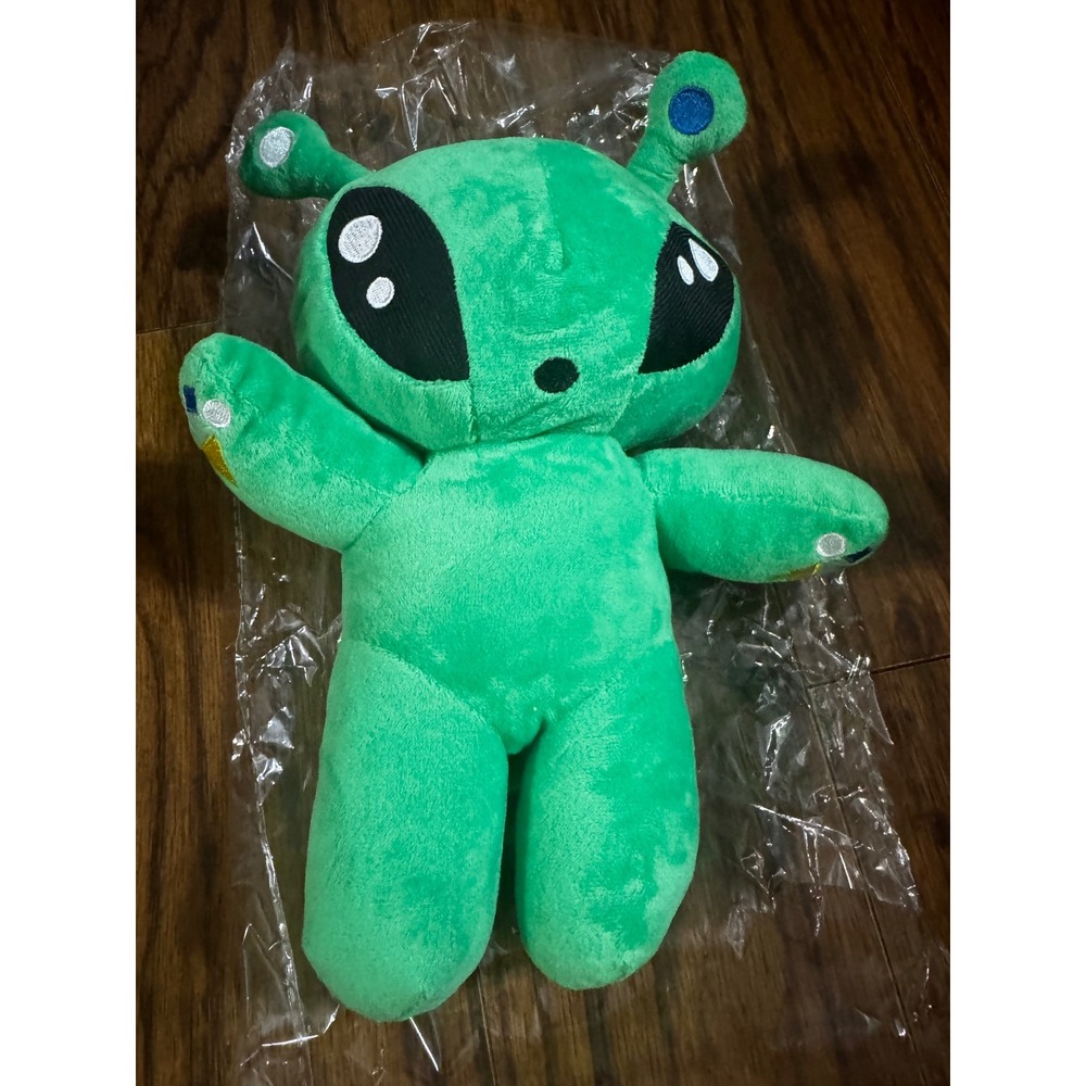 Green Alien Plush Stuffed Animal Toy with Embroidered AFTONSPARV